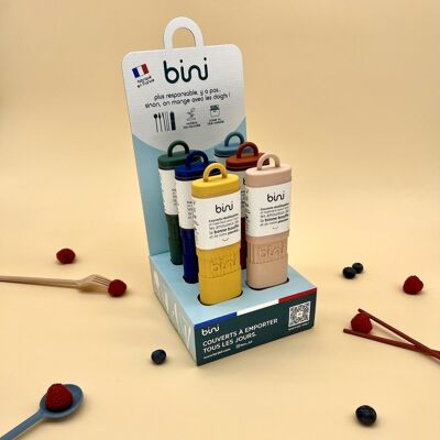 Pack maquetación Bini con nuestros 7 colores (Juegos de 150 cubiertos reutilizables)
