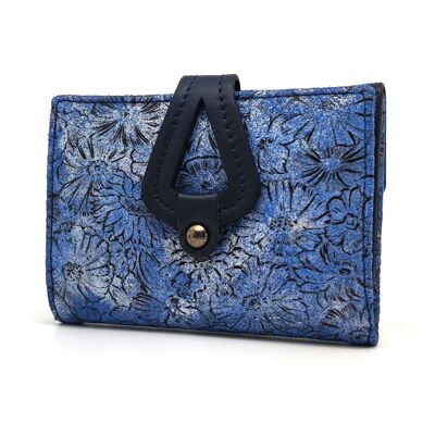 Small Woman Purse | Women's Wallet | Made Spain | RFID | Leather Wallet | Ref. 33122 Blue