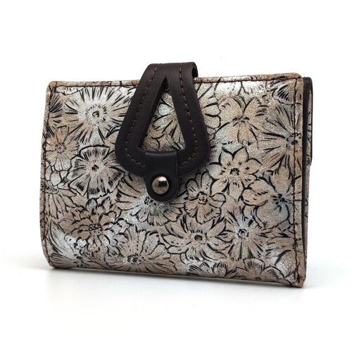 Monedero Mujer Pequeño | Cartera Mujer | Hecho España | RFID | Billetera de Piel | Ref. 33122 Marron