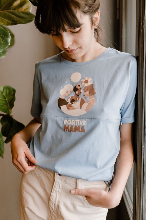 T-shirt d'allaitement Positive Mama Happy Mum & Baby x You&Milk