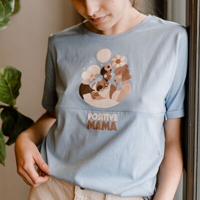 T-shirt d'allaitement Positive Mama Happy Mum & Baby x You&Milk