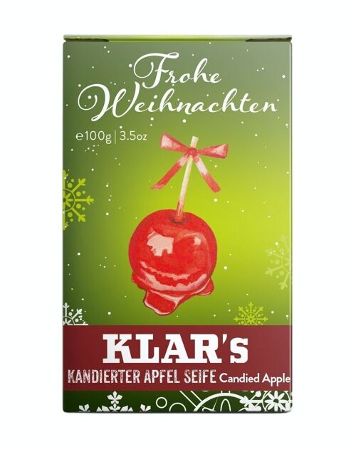 Weihnachtsseife kandierter Apfel 100g, Cosmos zertifiziert (palmölfrei), Verkaufseinheit 9 Stück