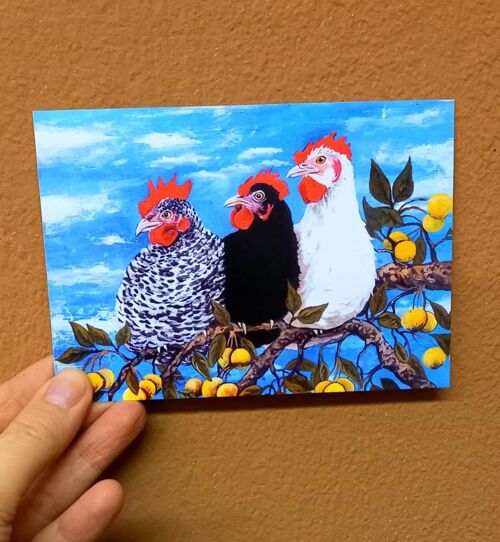 Postkarte Hühner Osterkarte Din A6 10 Stück