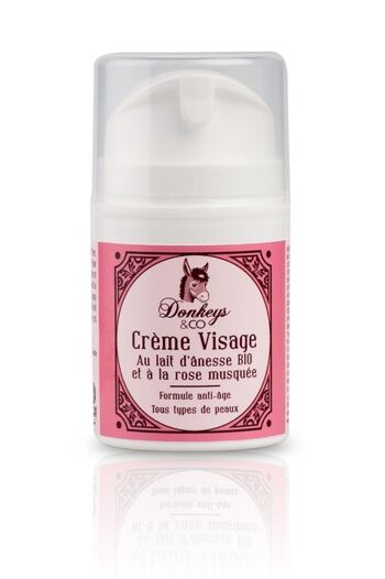 Crème Visage Bio lait d'ânesse - rose musquée 8