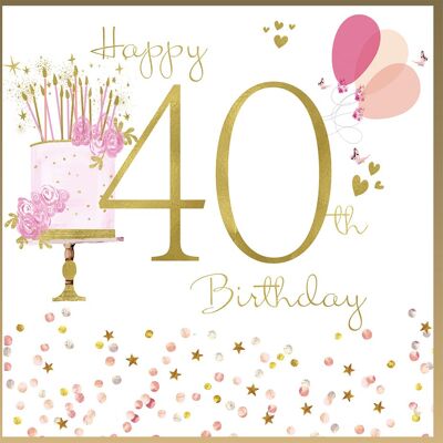 Torta Feliz Cumpleaños 40 Años