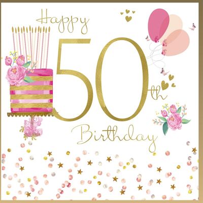 Happy Birthday Age 50 Cake