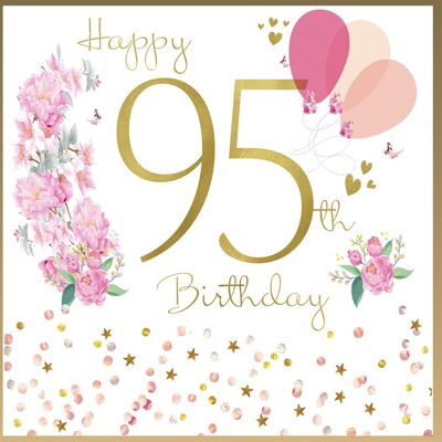 Feliz cumpleaños 95 años Flores