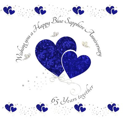 Blue Sapphire Anniversary 65 years