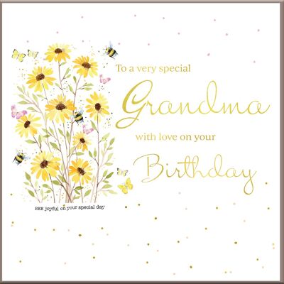 Blüten-Liebe alles Gute zum Geburtstag Oma - Sonnenblumen