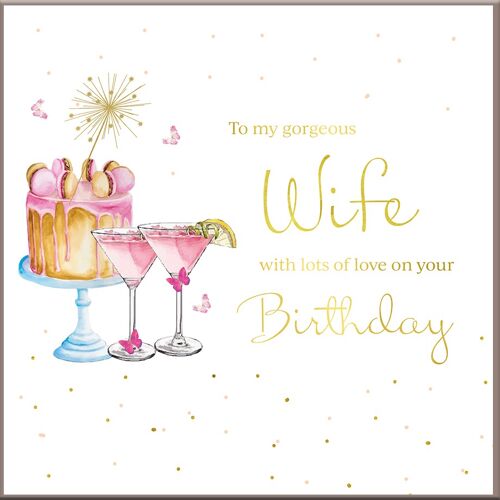 Blossom Love Happy Birthday Wife - Birthday Cake