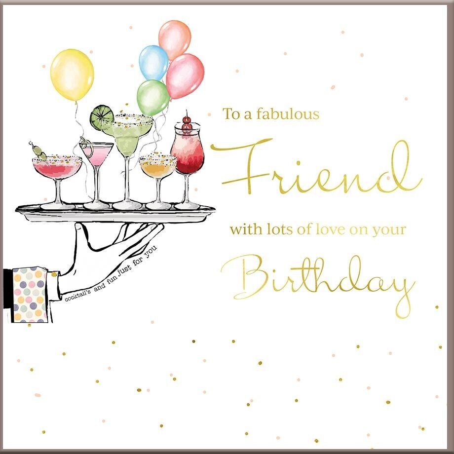 Blossom Love Happy Birthday Fabulous Friend - Servizio cocktail al tavolo