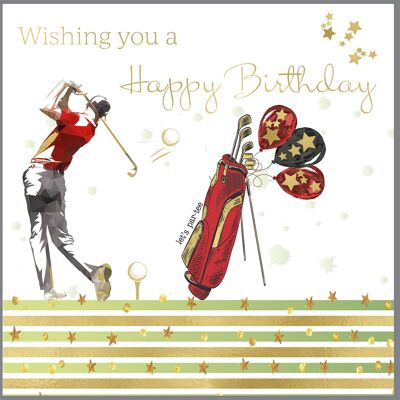dominó feliz cumpleaños golf