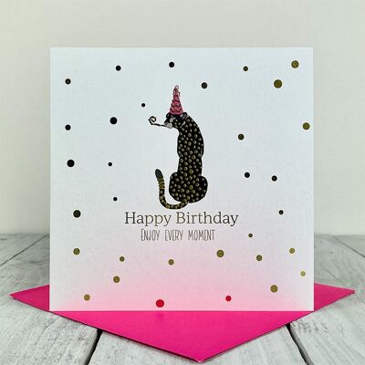 Burbujas - leopardo feliz cumpleaños