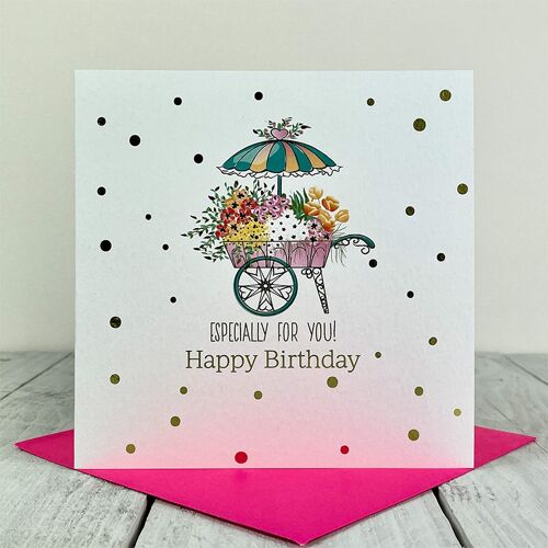 Bubbles - Happy Birthday Flower Cart