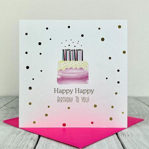 Bubbles - Happy Birthday Cake