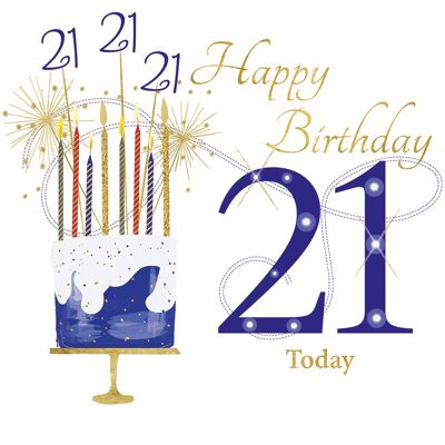 Age 21 Open Blue Birthday
