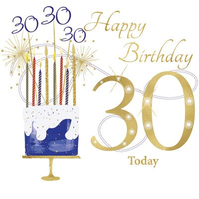 Age 30 Open Blue Birthday