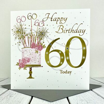 Alter 60 offener rosa Geburtstag
