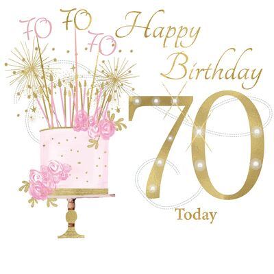 Età 70 Compleanno rosa aperto