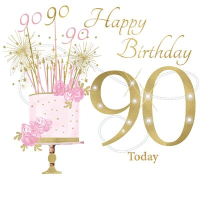 Età 90 Compleanno rosa aperto