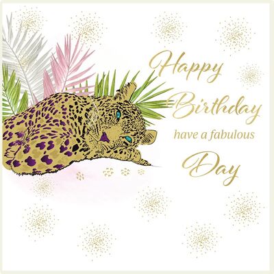 Feliz cumpleaños - leopardo