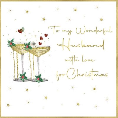 Husband Christmas Glasses