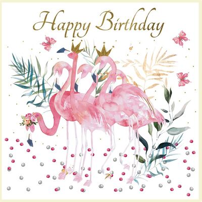 Alles Gute zum Geburtstag - Flamingos