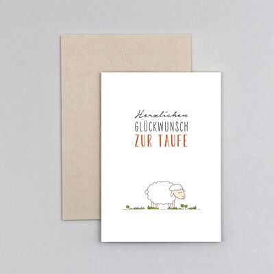 Christening Card Sheep Mattes