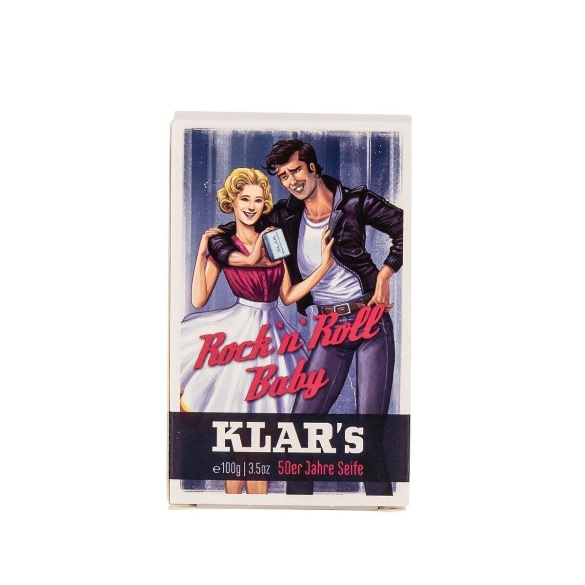 50er Retro Seife Rock'n'Roll 100g, Cosmos zertifiziert (palmölfrei), Verkaufseinheit 9 Stück
