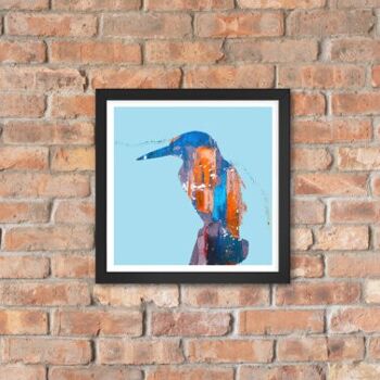 Kingfisher Bird Artwork, Blue Wall Art, Poster Print - Sans cadre 5