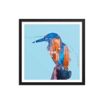 Kingfisher Bird Artwork, Blue Wall Art, Poster Print - Sans cadre 6