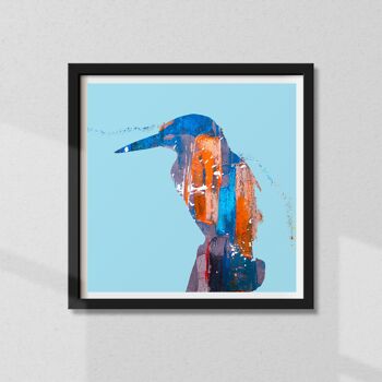 Kingfisher Bird Artwork, Blue Wall Art, Poster Print - Sans cadre 4