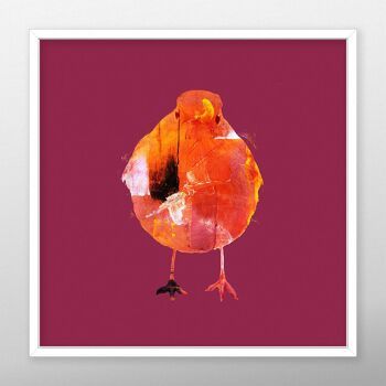 Robin Bird Art, Art mural rouge, impression d'affiche. Sans cadre 4