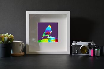Oeuvre d'oiseau coloré, Art mural violet, impression d'affiche - Sans cadre 4