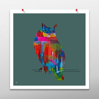 Wise Owl Bird Art Print, sans cadre 1