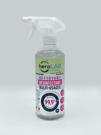Spray Nettoyant Désinfectant Multi-Surfaces, 100% Végétal, 500ml 1
