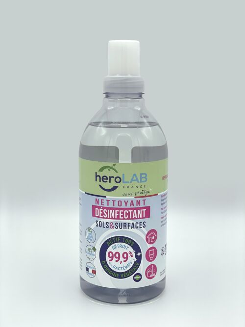 Nettoyant Désinfectant Sols et Surfaces, 100% Végétal, 1L