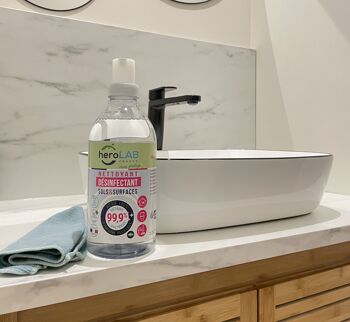 Nettoyant Désinfectant Sols et Surfaces, 100% Végétal, 1L 3