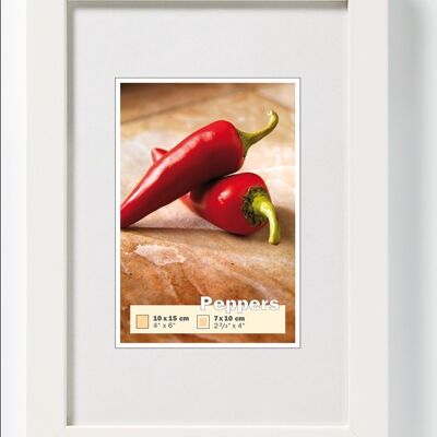 Peppers wooden picture frame color black and white different sizes
