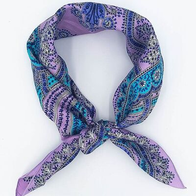 Cashmere pattern silk scarf