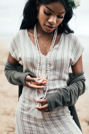 Collier Long Boho Mala Nacre 3