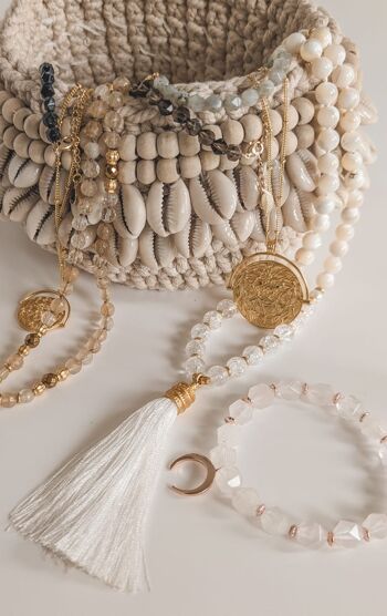 Collier Long Boho Mala Nacre 5