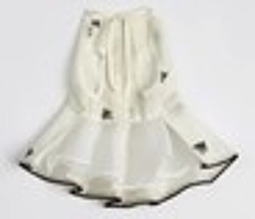 Pleated Dress with Embroider (Cream)