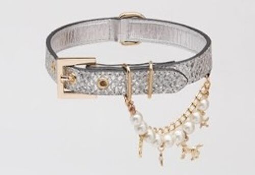 Glitter Collar with Pearl (Silver)