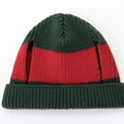 Cappello in lana a contrasto