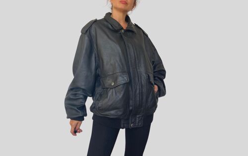Aviator Bomber leather jacket