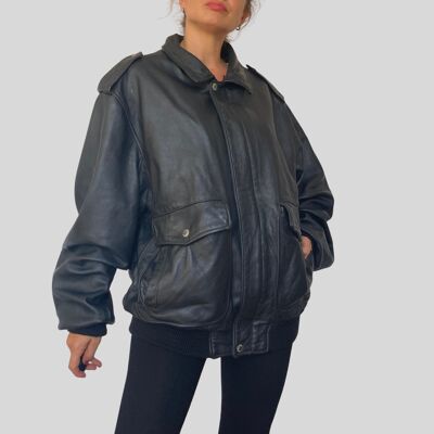 Aviator Bomber leather jacket