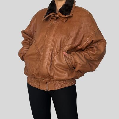 Vintage Aviator brown Bomber jacket