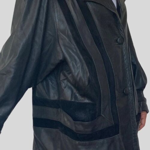 Black blazer leather jacket