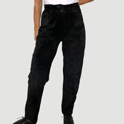 Black Suede Leather trousers